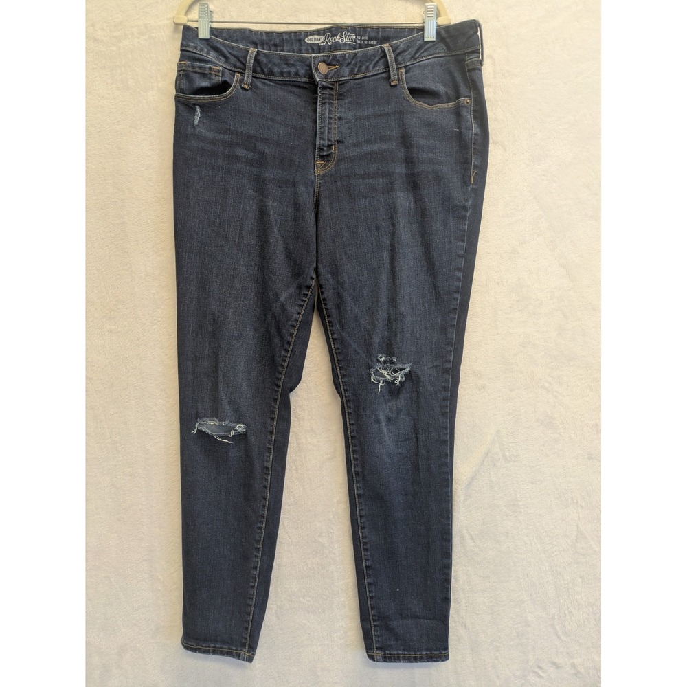 Old Navy Women's Rockstar Mid Rise Skinny Jeans Size 16 Regular